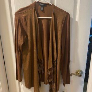 INC fringed tassled jacket Large